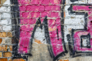 House facade, graffiti. abstract, close-up, detail House facade, graffiti. abstract, close-up, detail